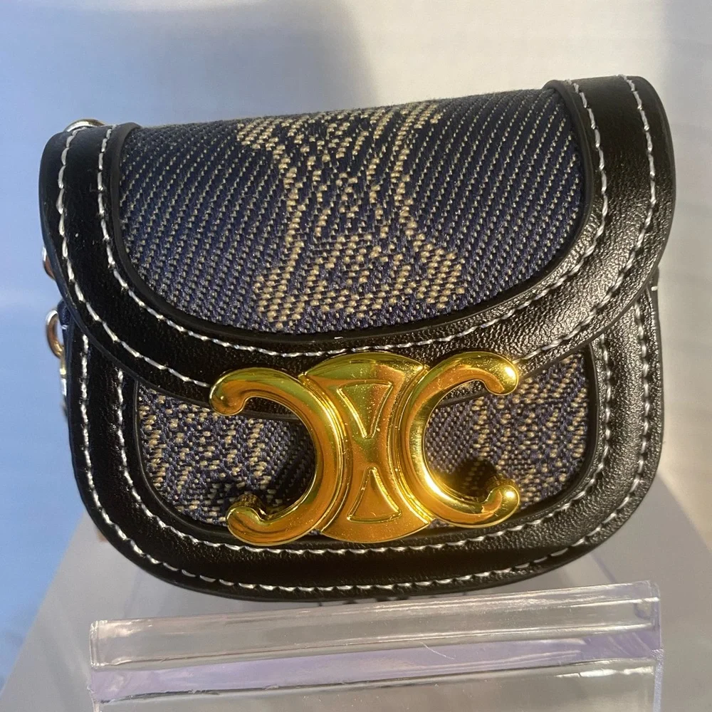Luxury Mini Crossbody Bag Keychain, Bag Charm or AirPod Holder - Picture 1 of 9